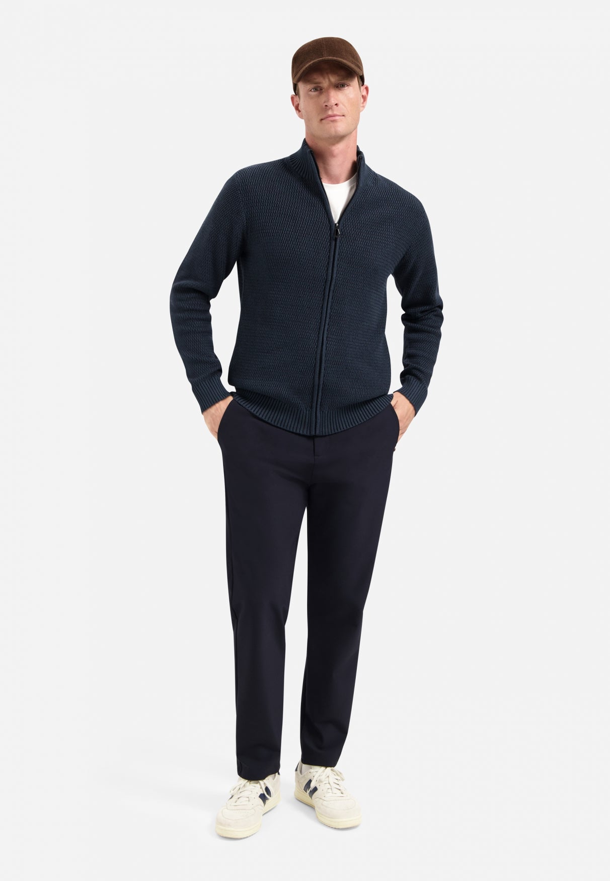 Strickjacke in schwerer Melange-Optik | Night
