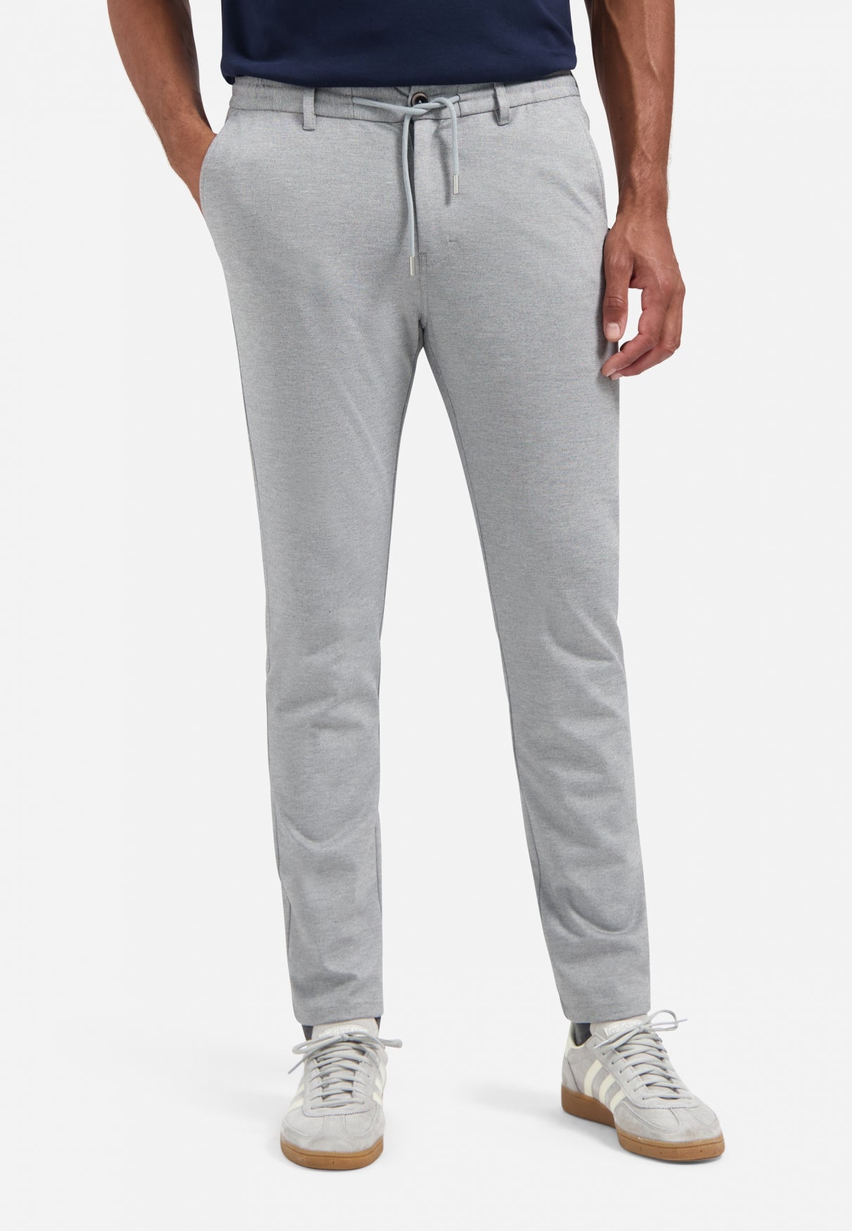 Melange-Jersey-Hose | Grau Melange