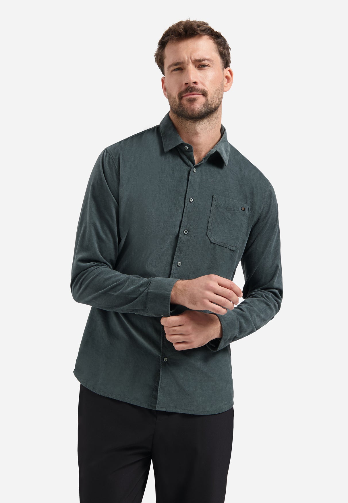 Corduroy shirt | Dark Steel