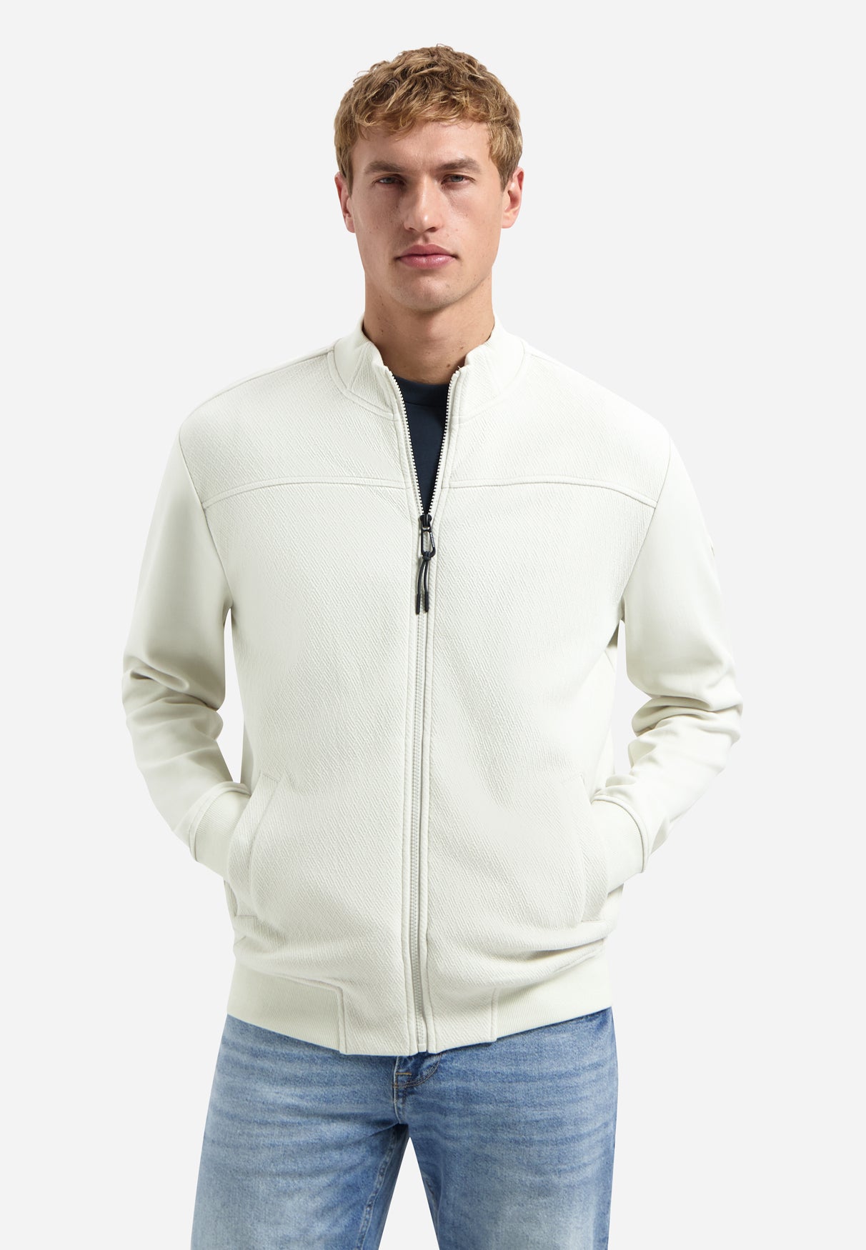 Sweatjacke mit gemischten Texturen | Kit