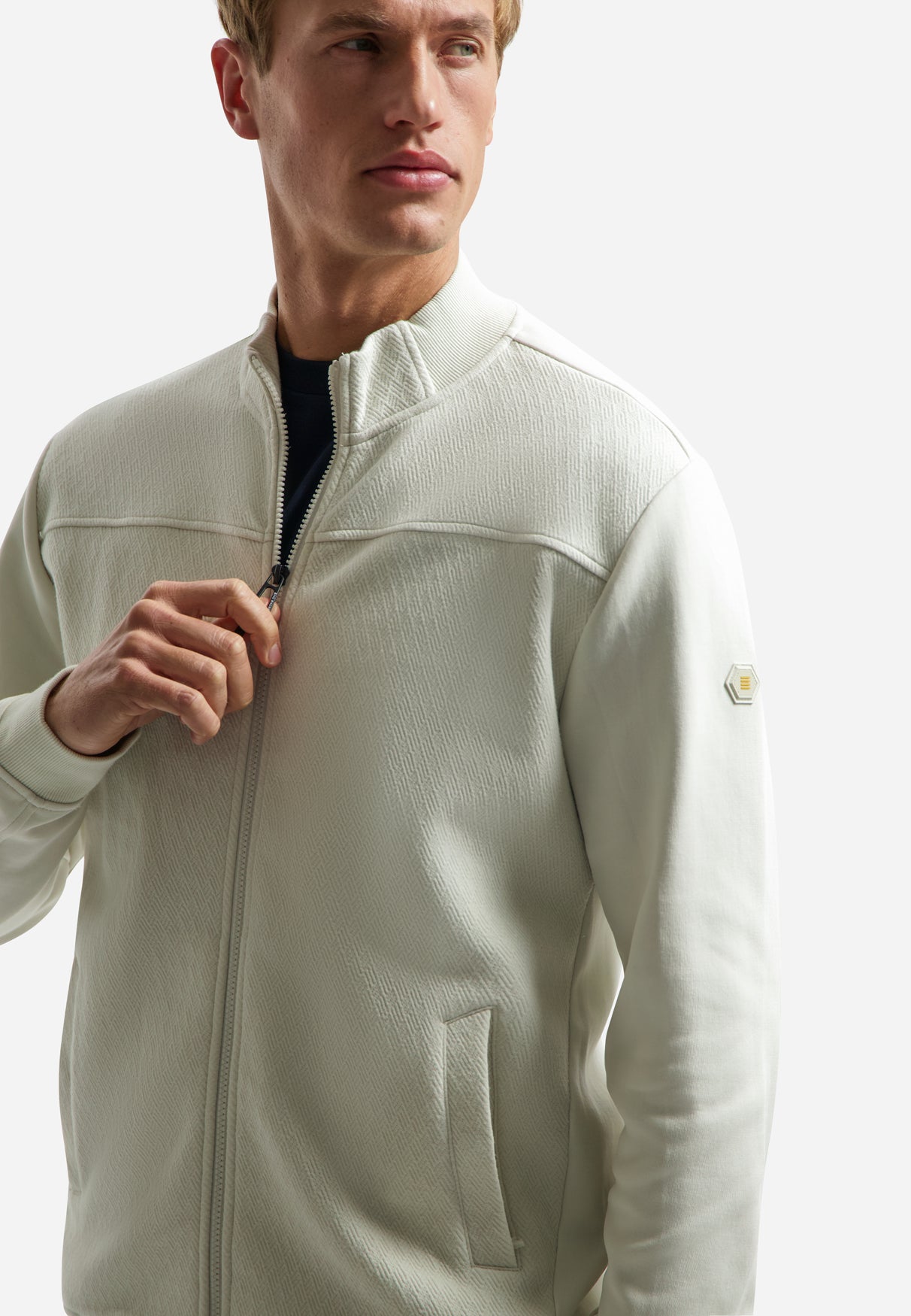 Sweatjacke mit gemischten Texturen | Kit