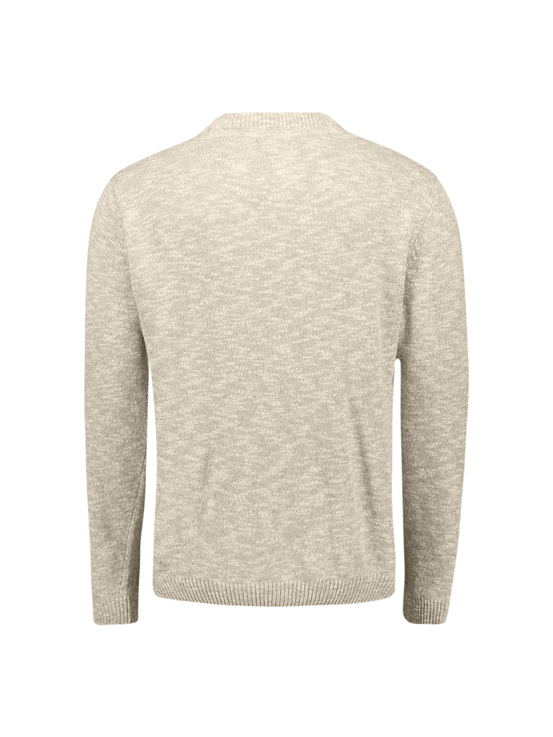 Melange-Slub-Pullover | Taupe