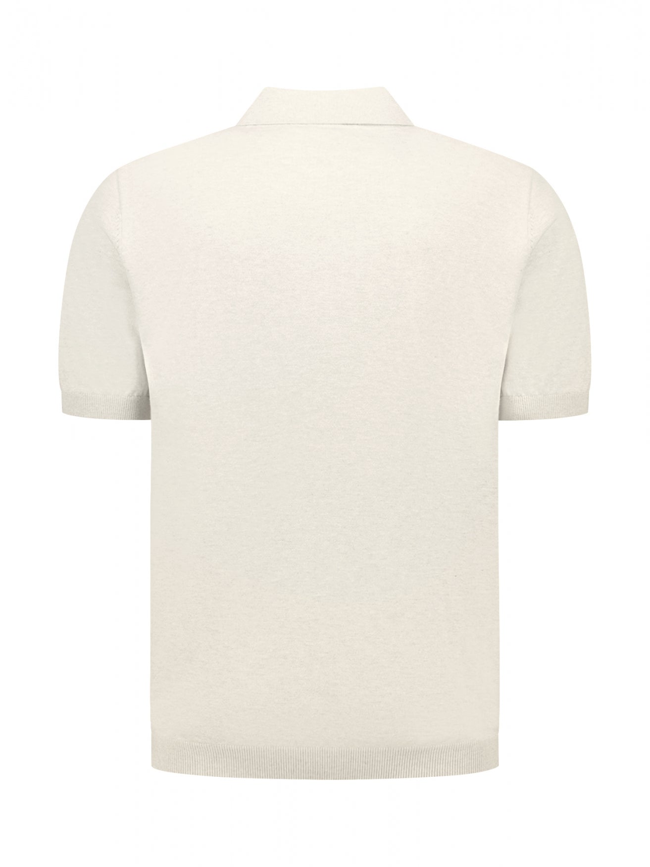 Knitted polo shirt with half-zip | Desert