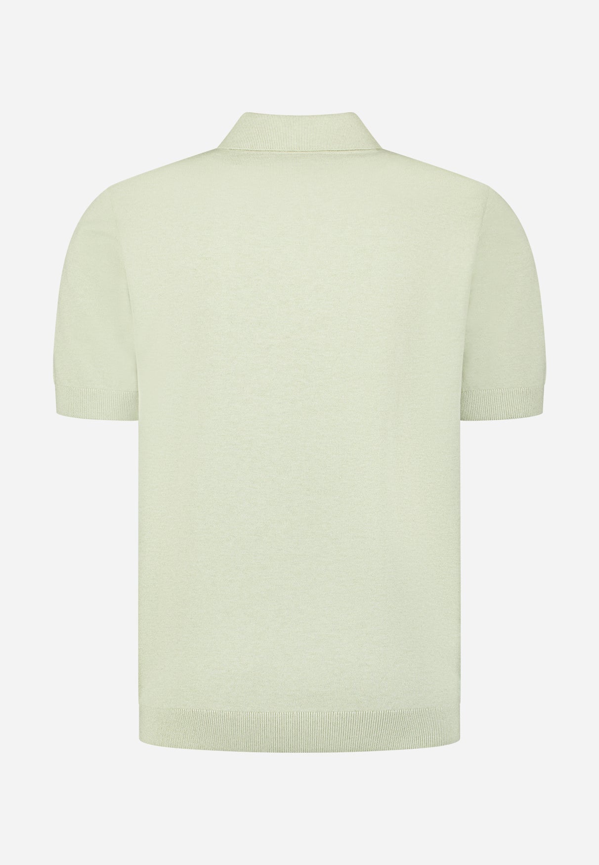 Knitted polo shirt with half-zip | Green