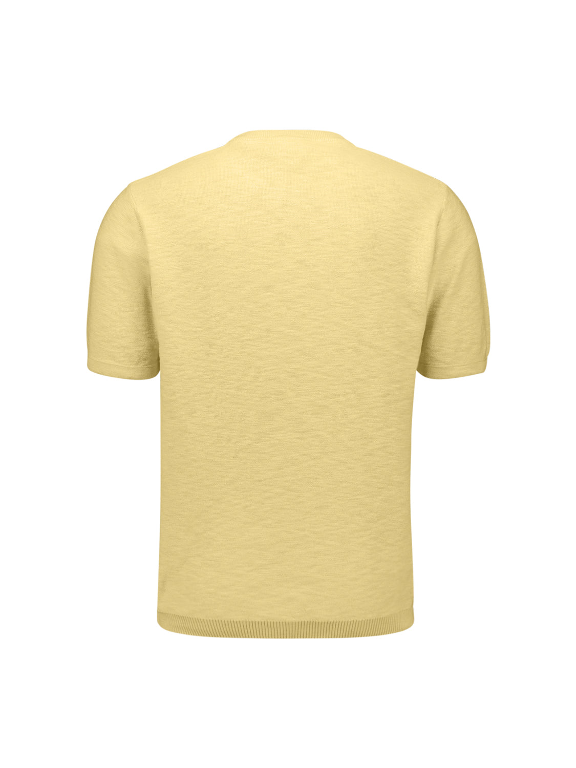 Knitted slub polo shirt with buttons | Yellow