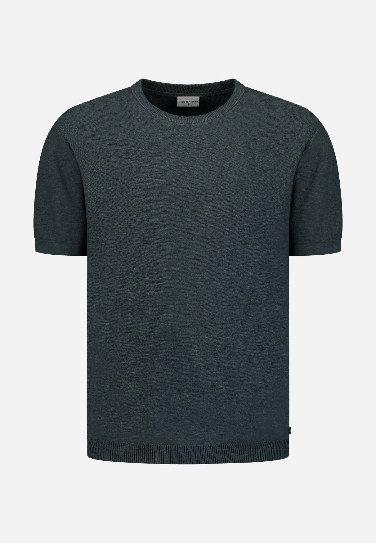 Knitted slub T-shirt | Dark Steel