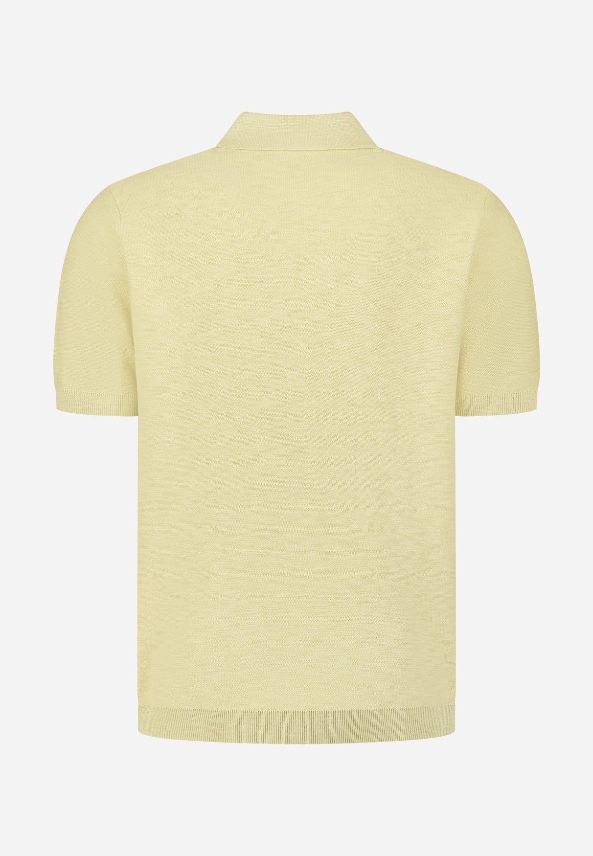 Knitted slub polo shirt with buttons | Yellow