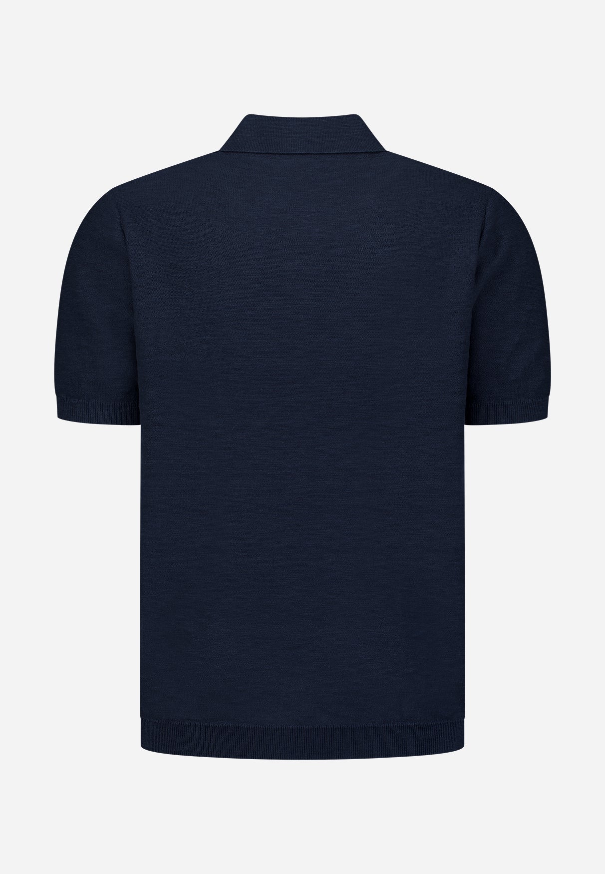 Knitted slub polo shirt with buttons | Night