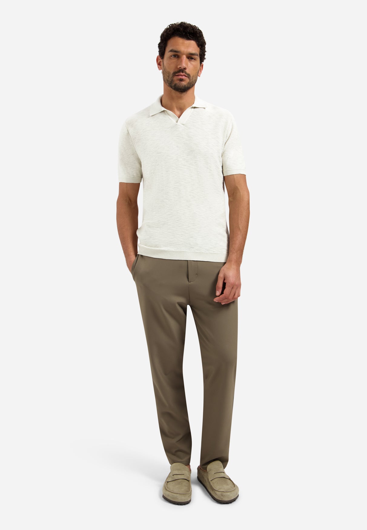 Strick-Poloshirt mit V-Ausschnitt | Kit