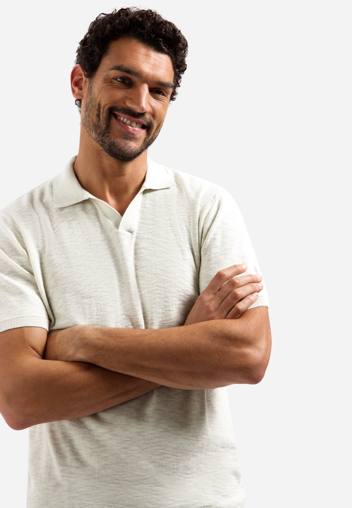 Strick-Poloshirt mit V-Ausschnitt | Kit