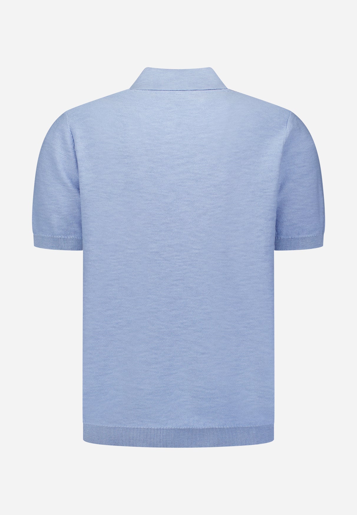 Strick-Poloshirt mit V-Ausschnitt | Blue