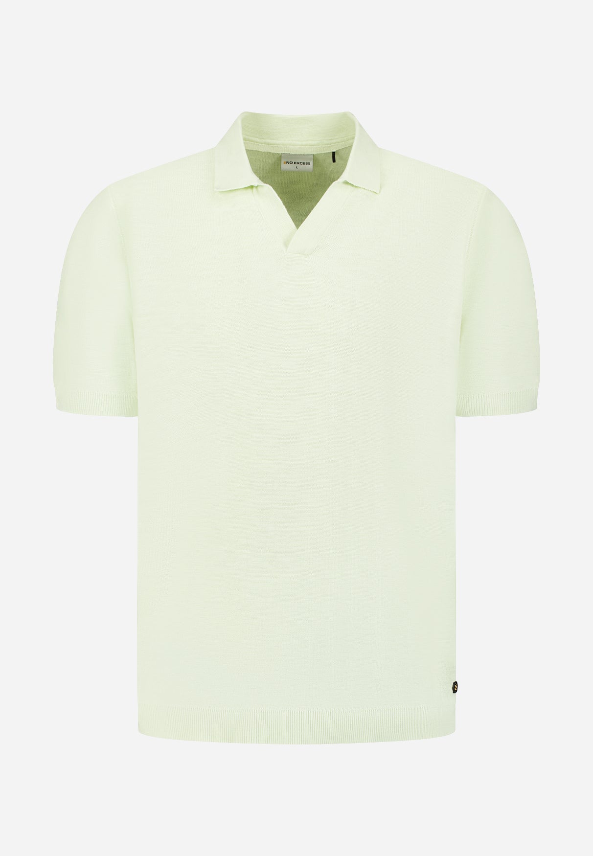 Strick-Poloshirt mit V-Ausschnitt | Seagreen