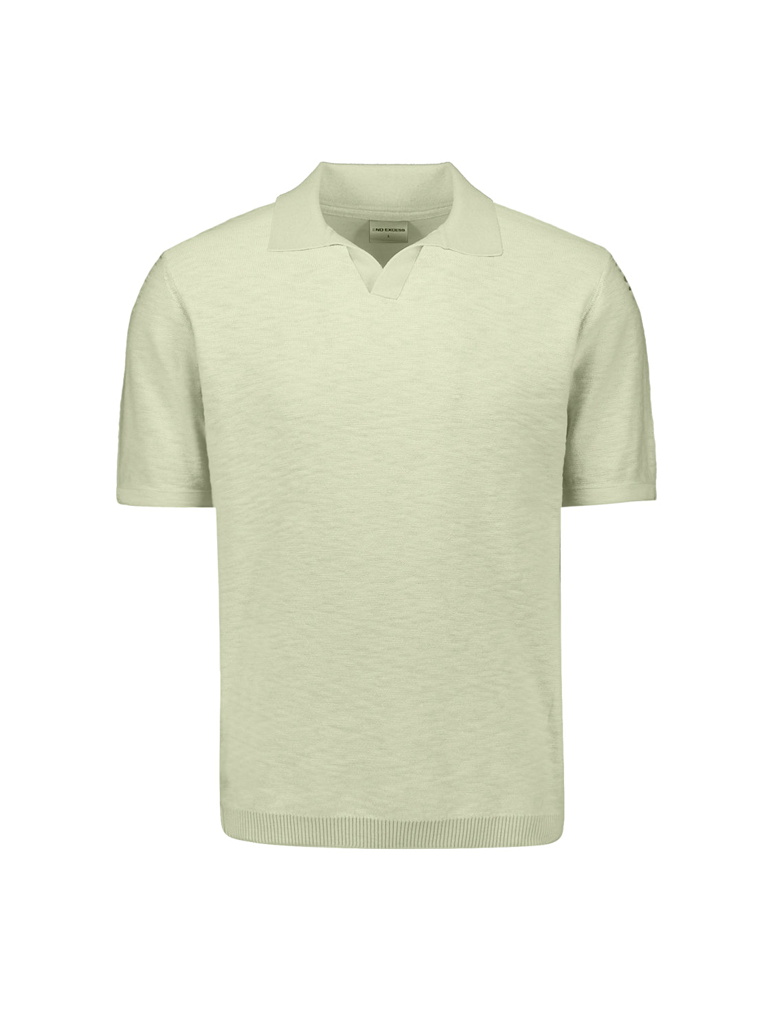 Strick-Poloshirt mit V-Ausschnitt | Seagreen