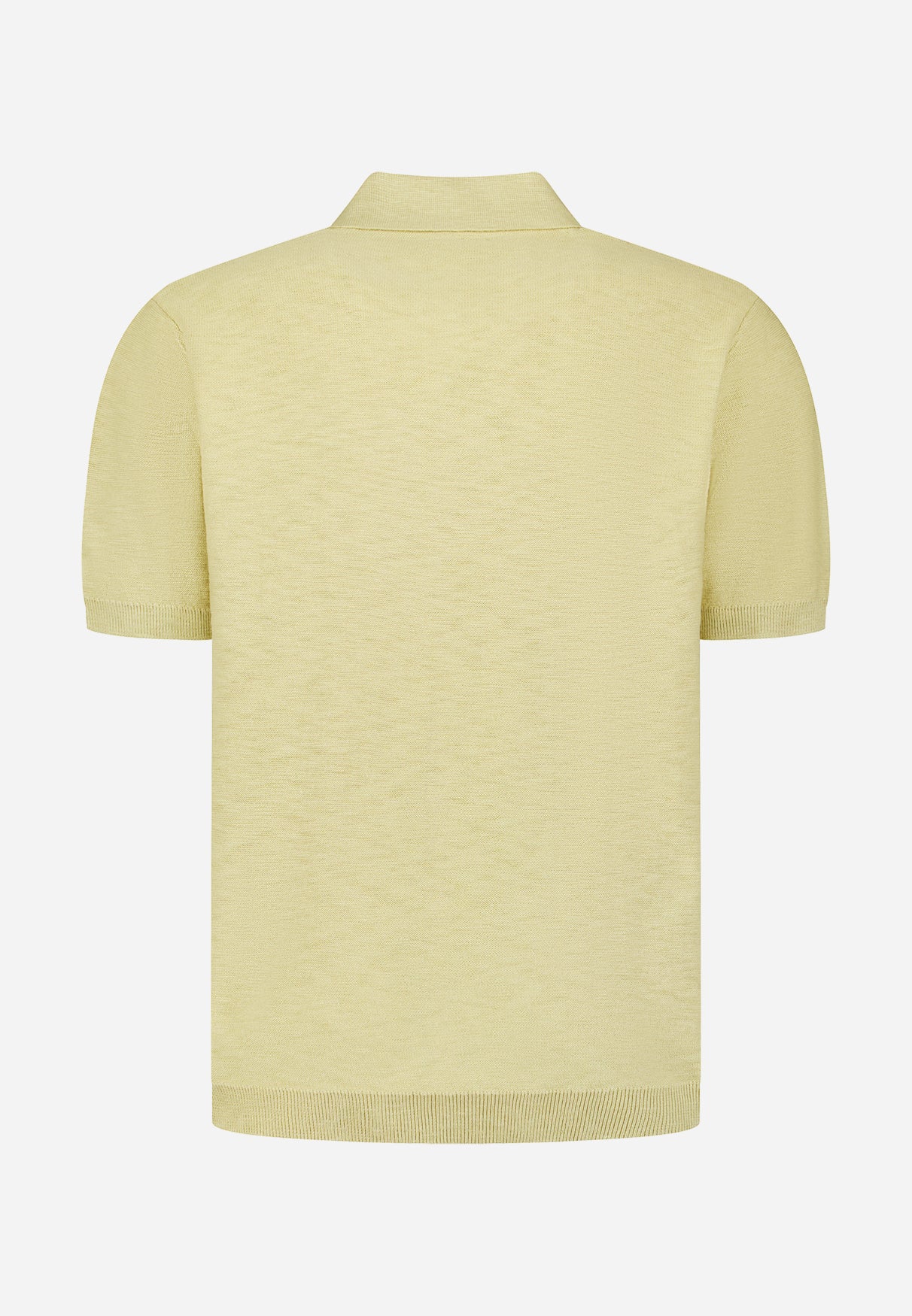 Strick-Poloshirt mit V-Ausschnitt | Yellow
