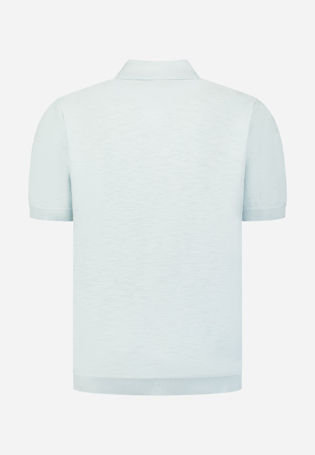 Strick-Poloshirt mit V-Ausschnitt | Sky