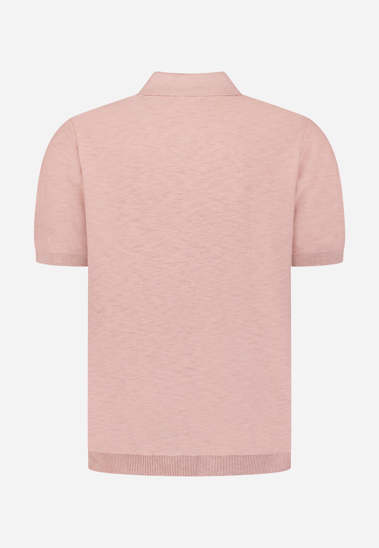 Strick-Poloshirt mit V-Ausschnitt | Light Mauve