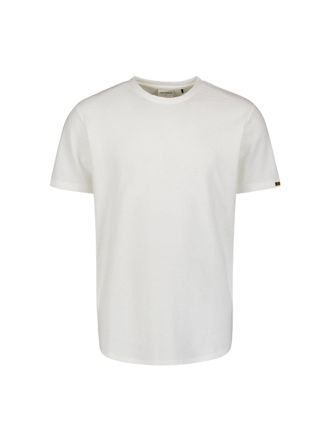 Einfarbiges T-Shirt mit Rundhalsausschnitt | White