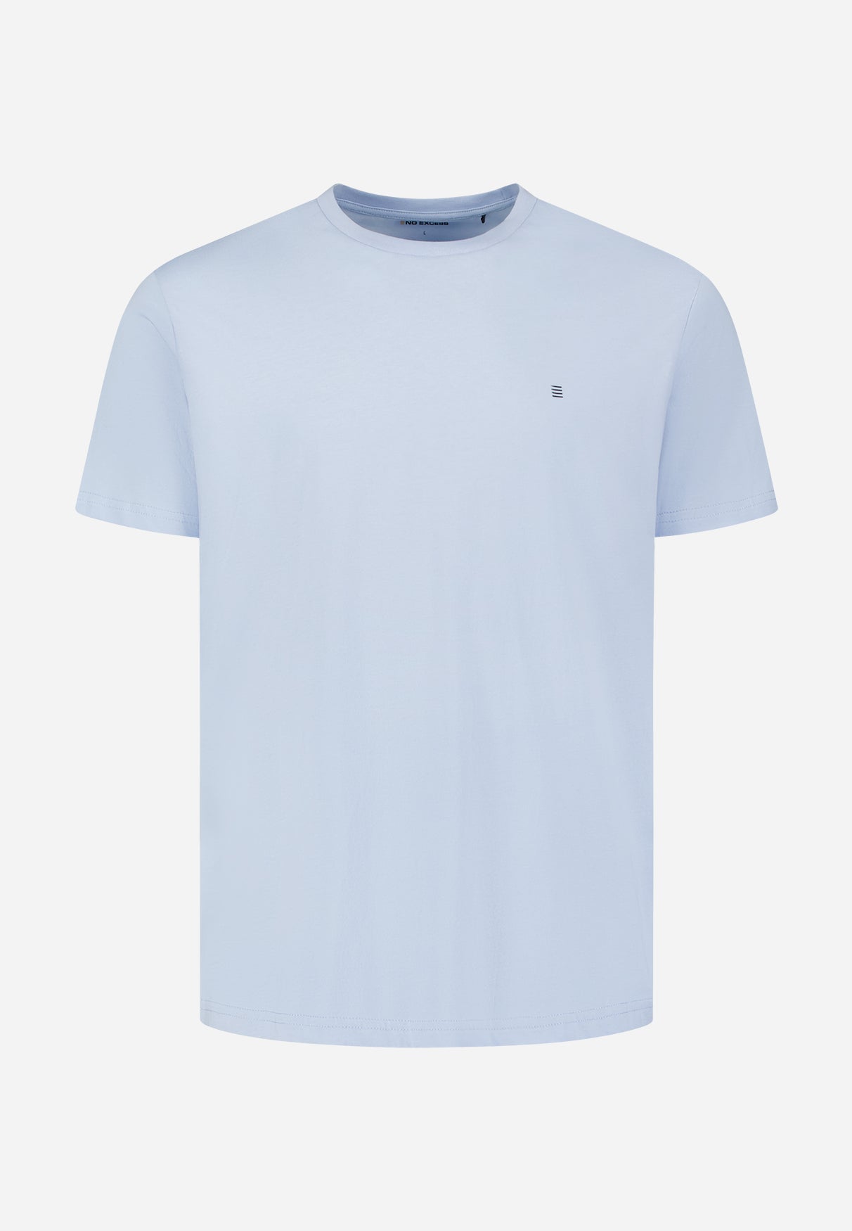 Basic plain T-shirt with round neck. | Blue