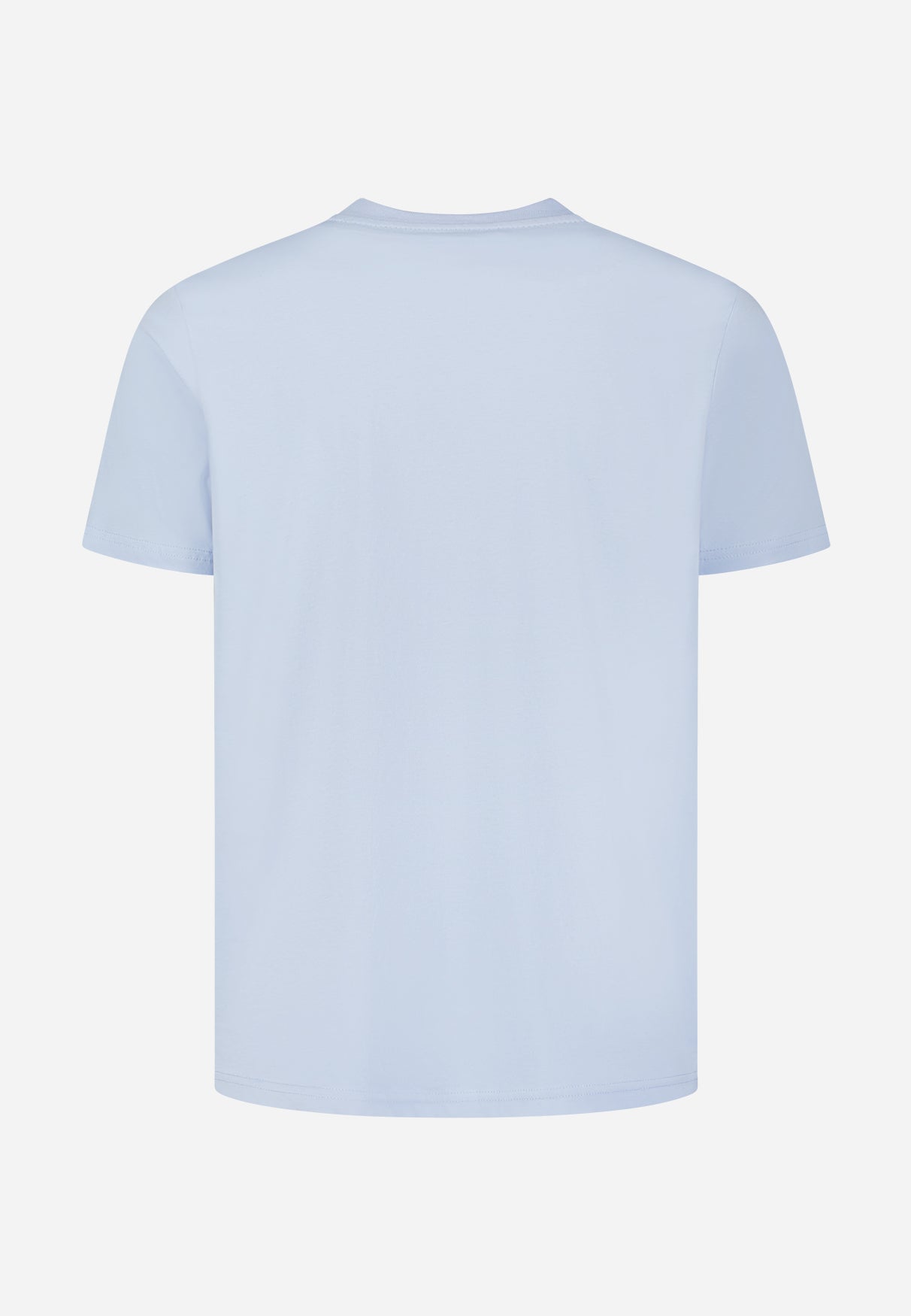 Basic plain T-shirt with round neck. | Blue