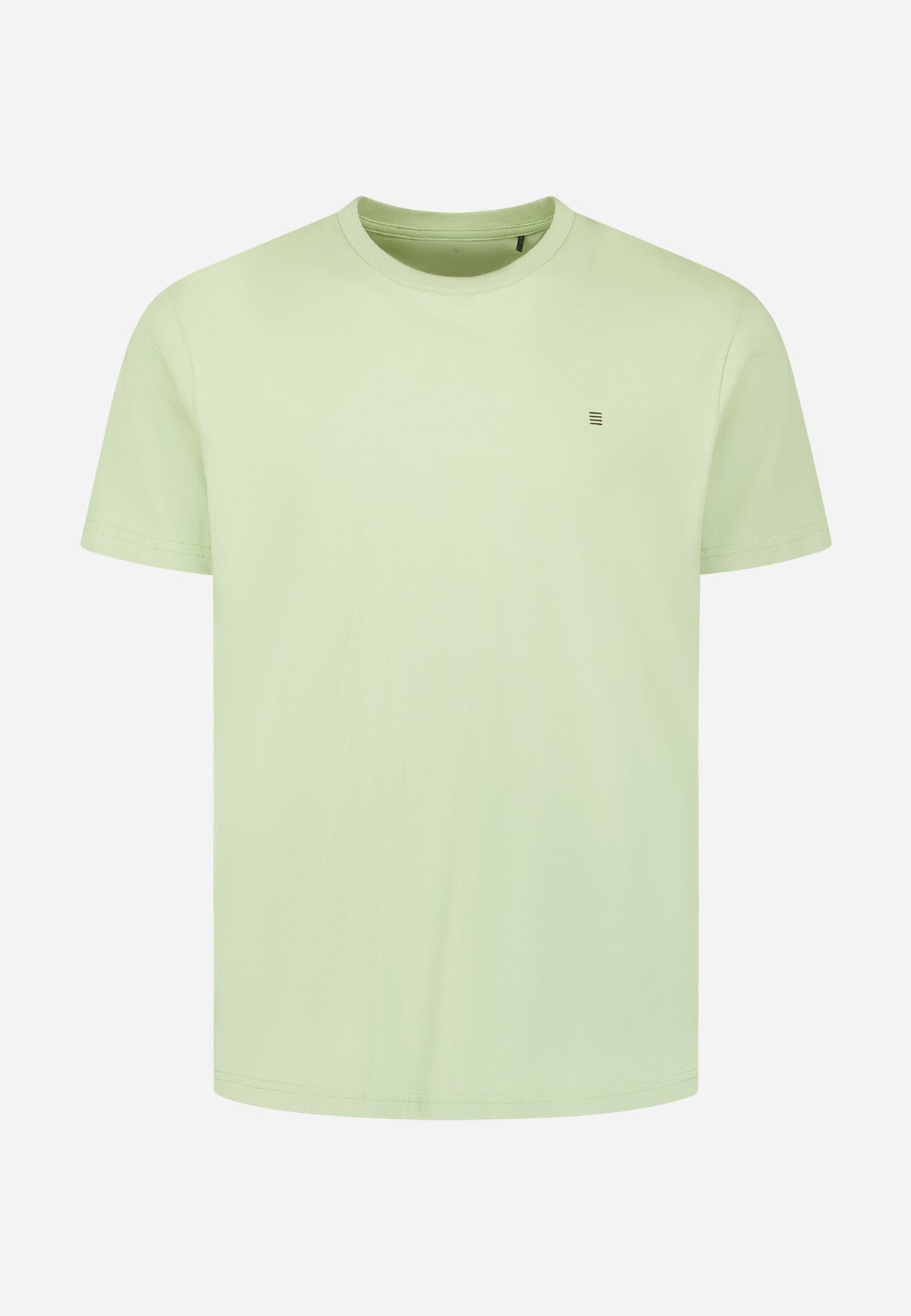 Basic plain T-shirt with round neck. | Green