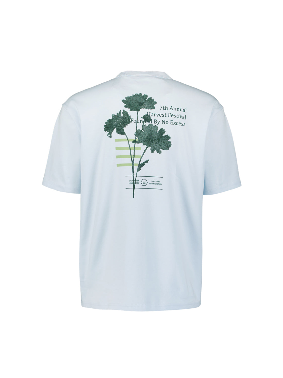 Schweres T-Shirt mit Rundhalsausschnitt. | Sky