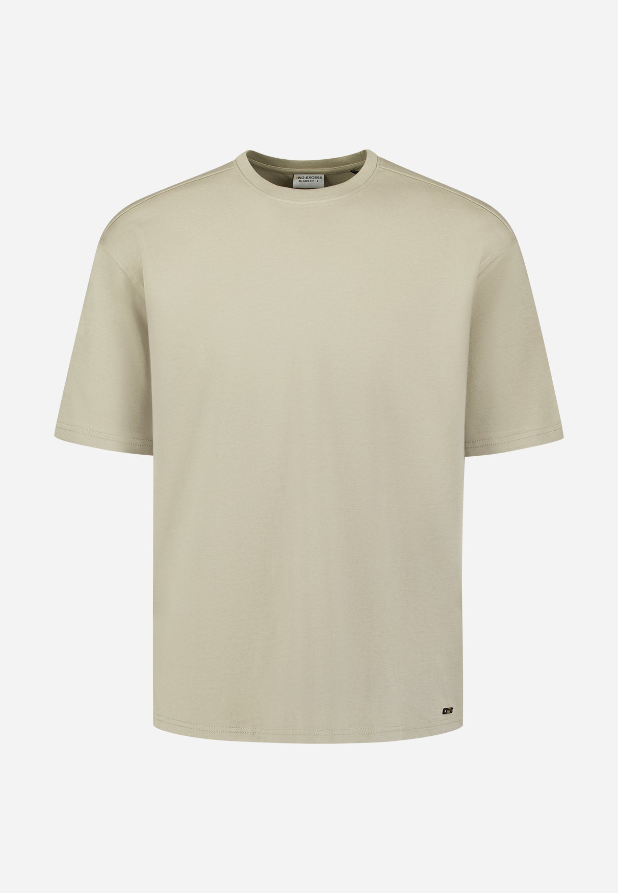 Interlock-T-Shirt mit Rundhalsausschnitt. | Taupe
