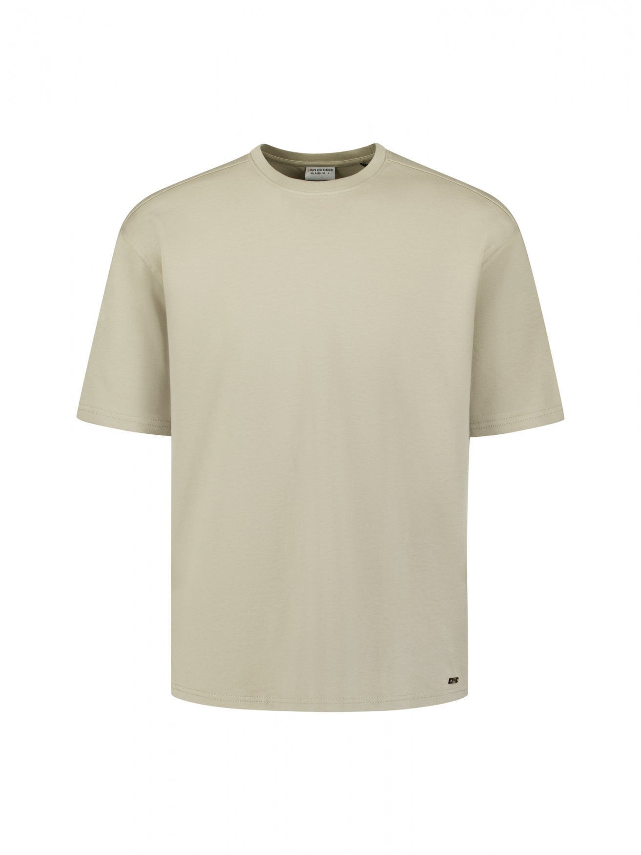 Interlock T-shirt with round neck. | Taupe