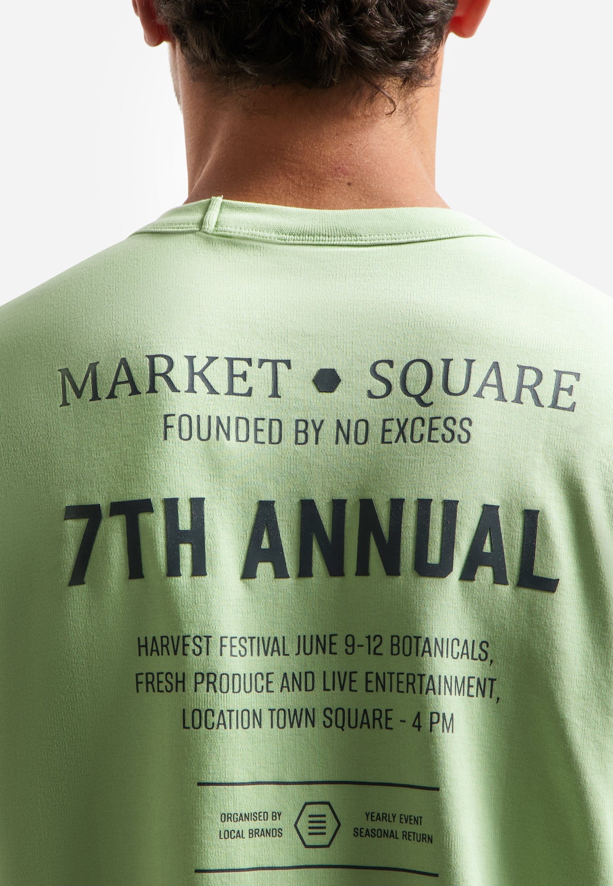 Interlock-T-Shirt mit Rückenprint | Green