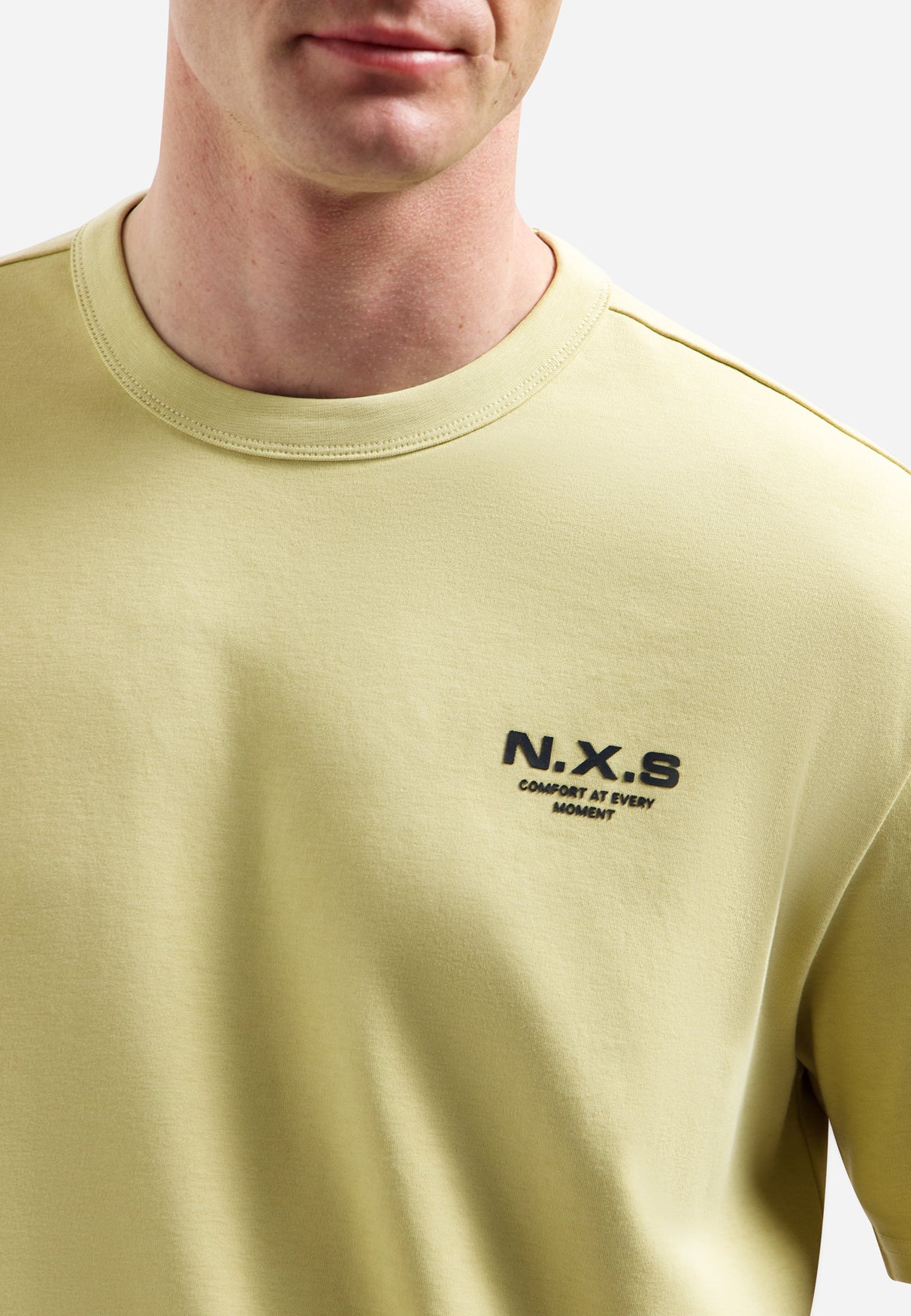 Interlock-T-Shirt mit Rückenprint | Yellow