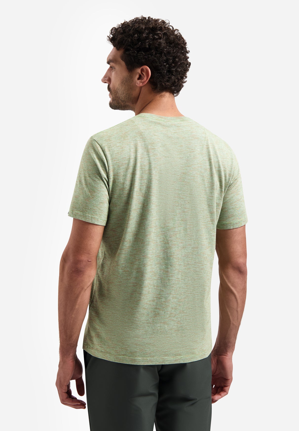 Gestreiftes T-Shirt mit Rundhalsausschnitt | Green