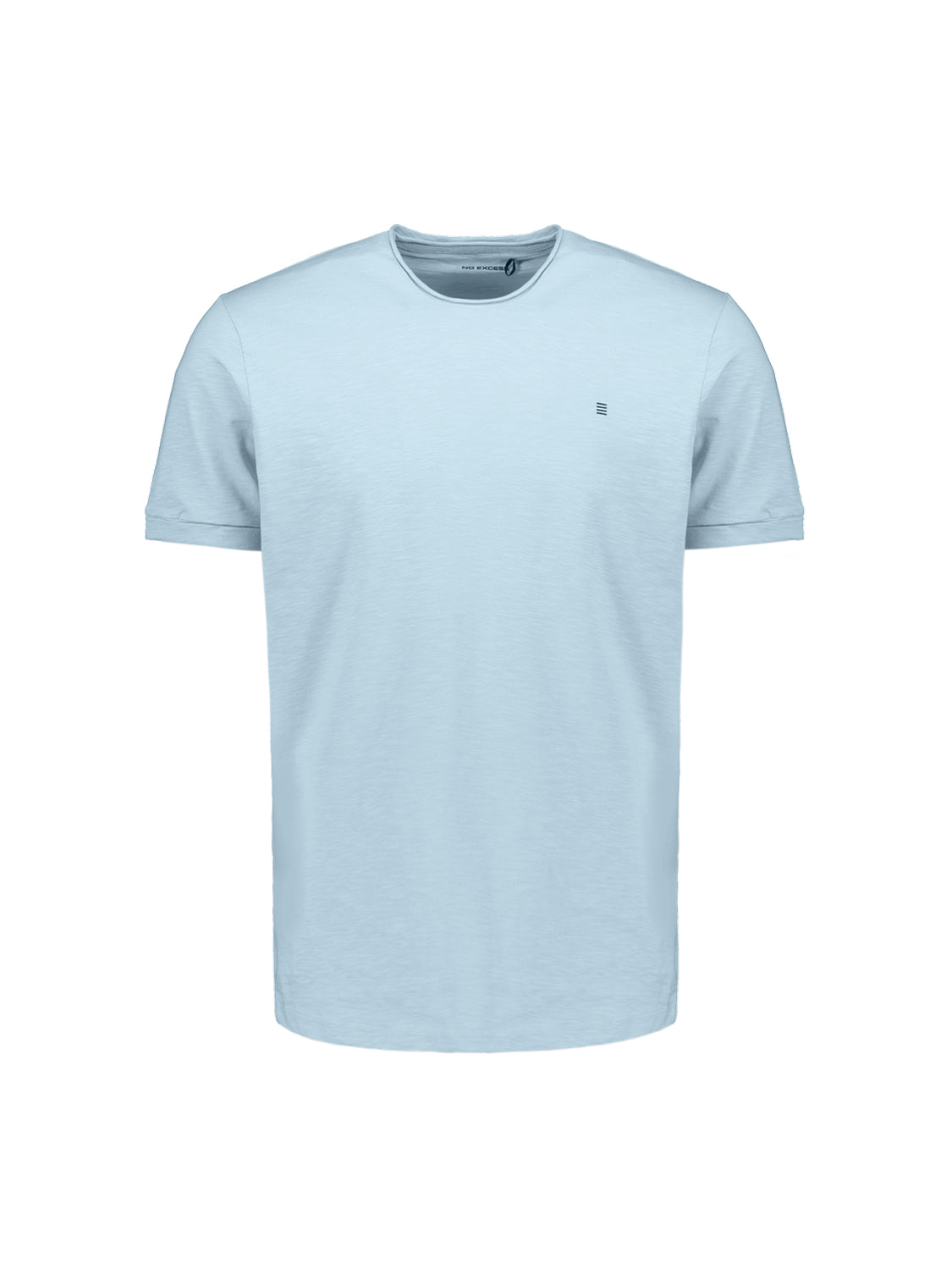 Slub-T-Shirt mit Rundhalsausschnitt | Blue