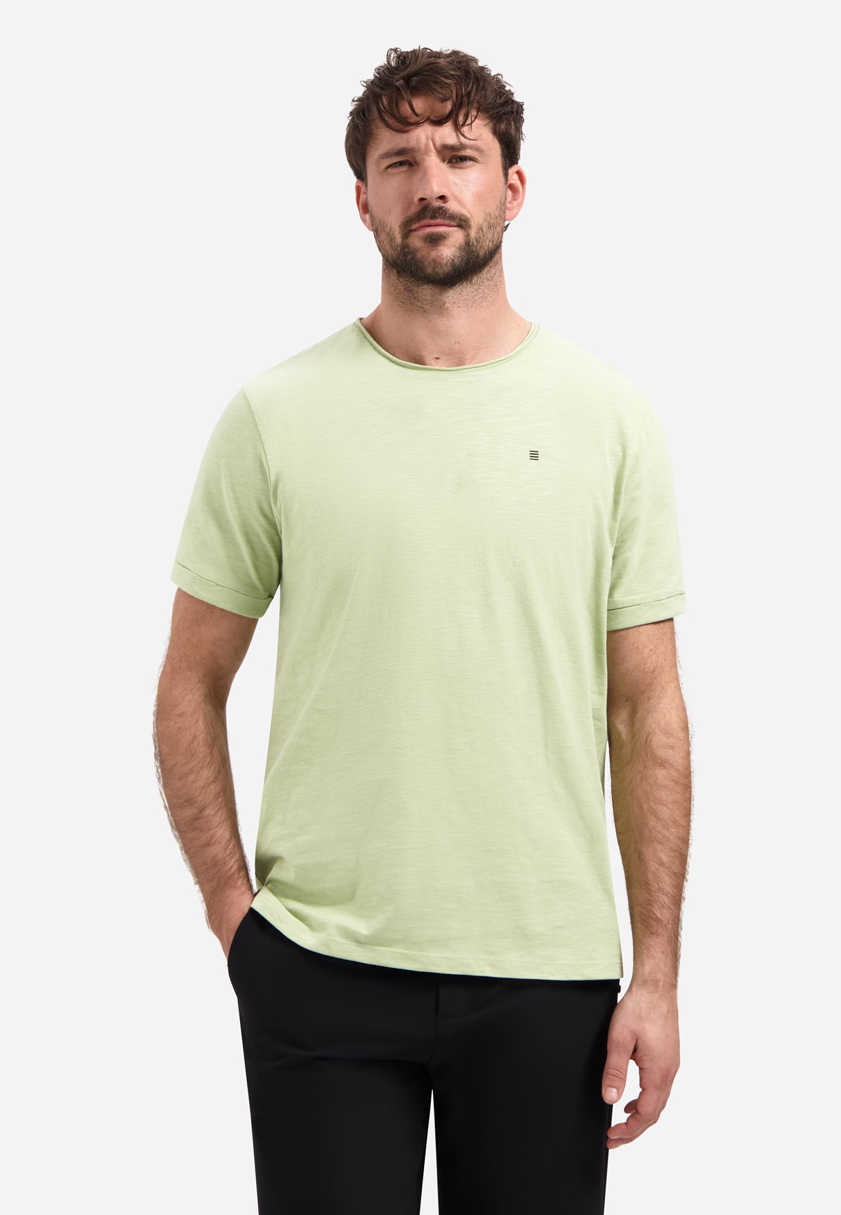 Slub-T-Shirt mit Rundhalsausschnitt | Green