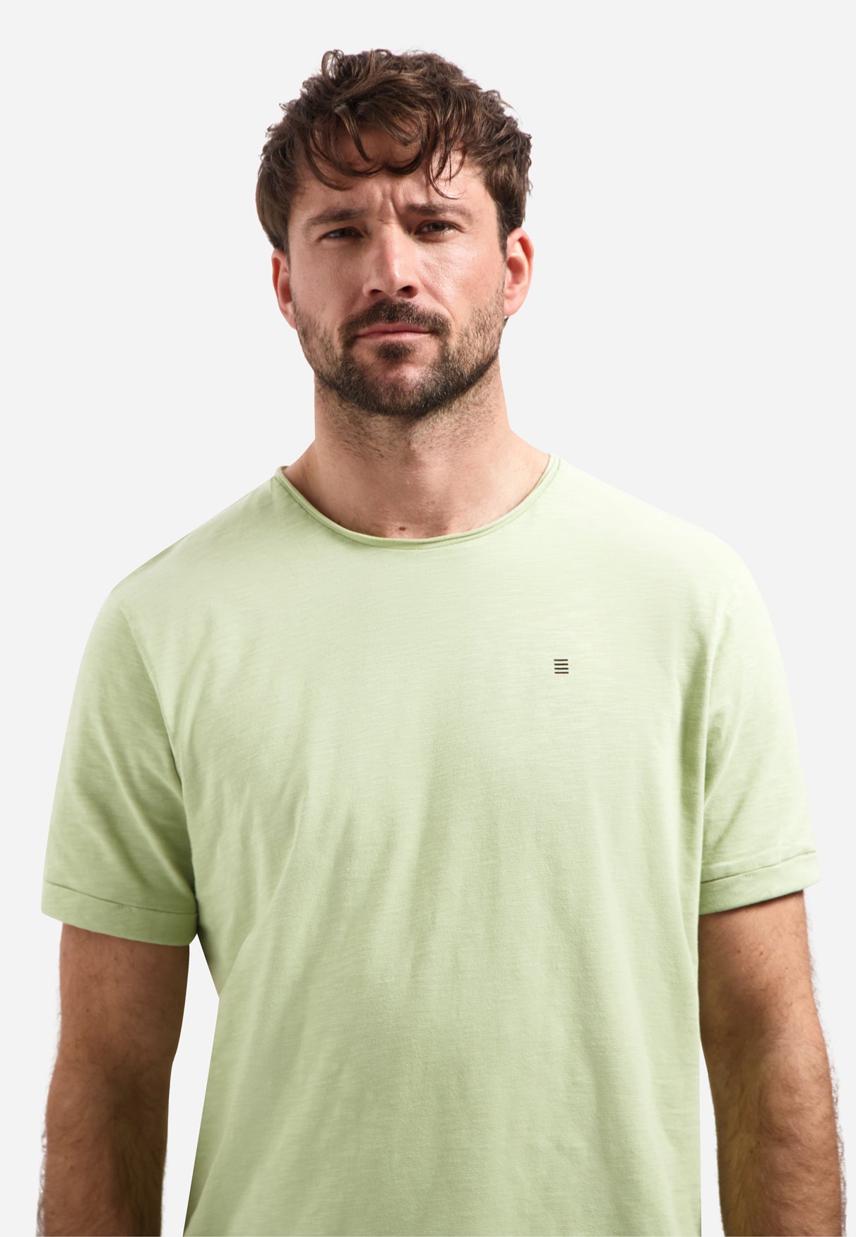 Slub-T-Shirt mit Rundhalsausschnitt | Green