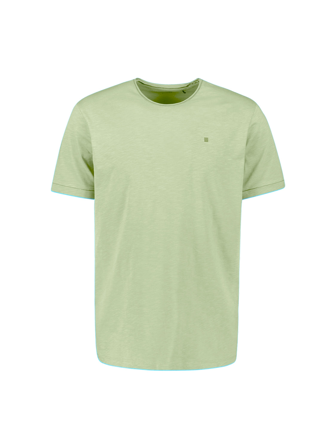 Slub-T-Shirt mit Rundhalsausschnitt | Seagreen