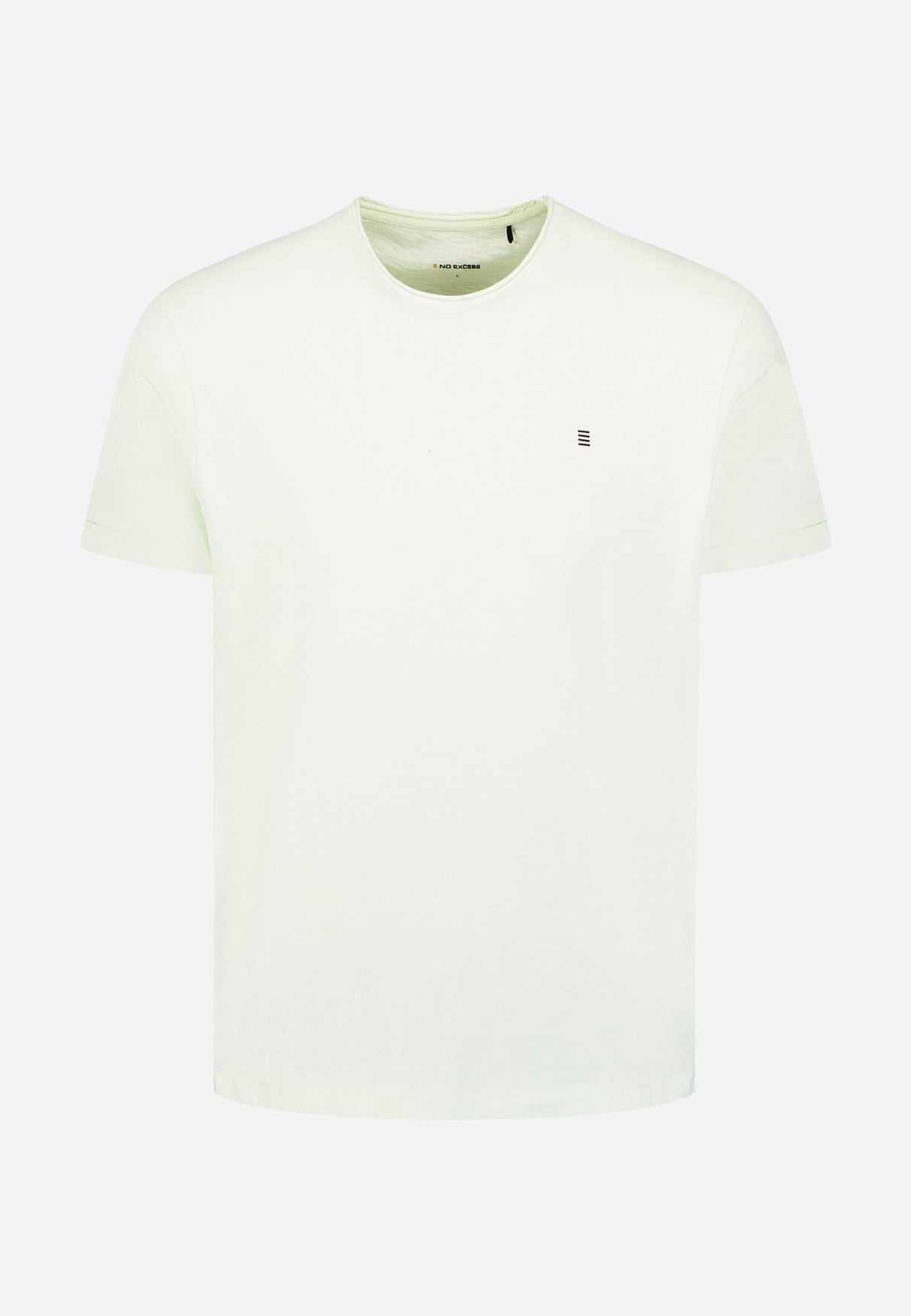 Slub T-shirt with round neck | Seagreen