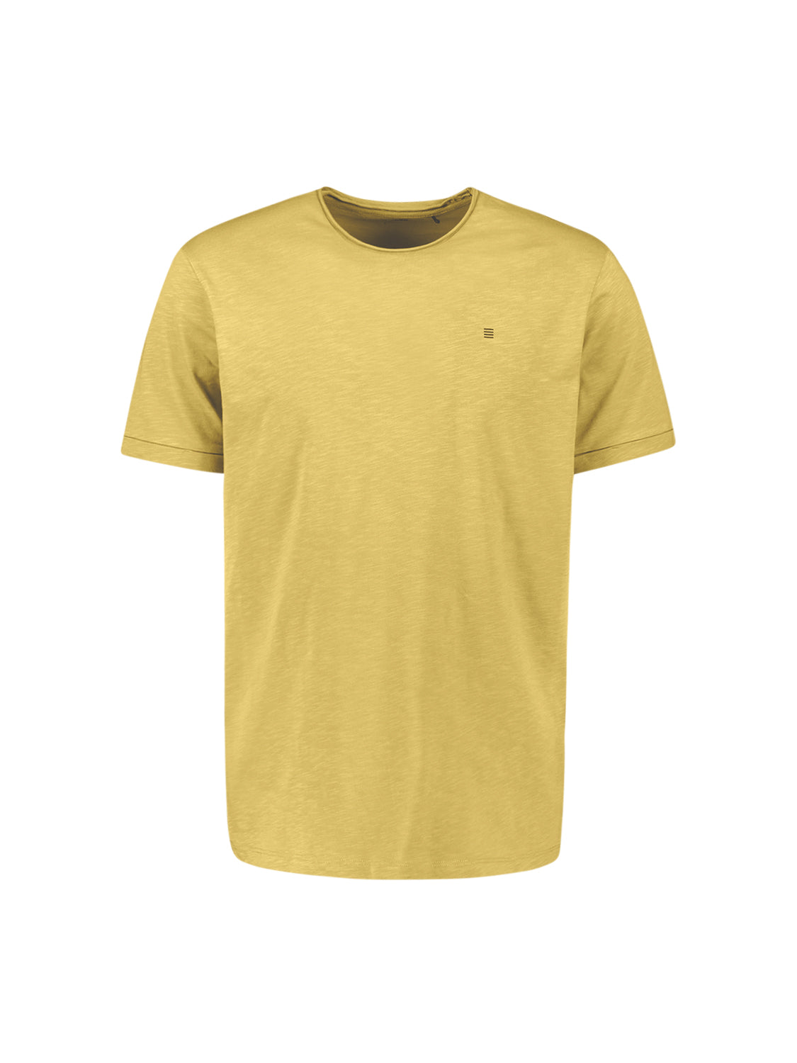 Slub-T-Shirt mit Rundhalsausschnitt | Yellow
