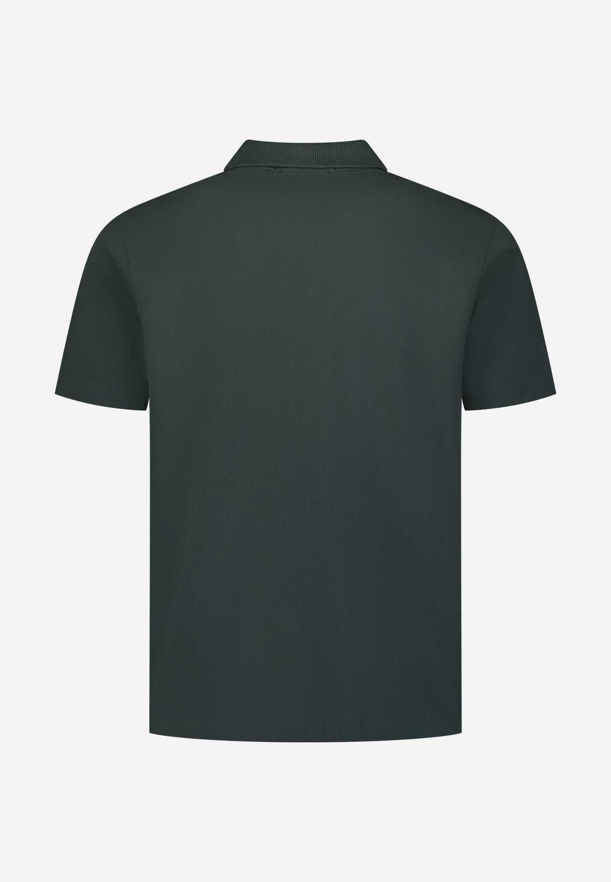 Basic polo shirt with V-neck | Dark Steel