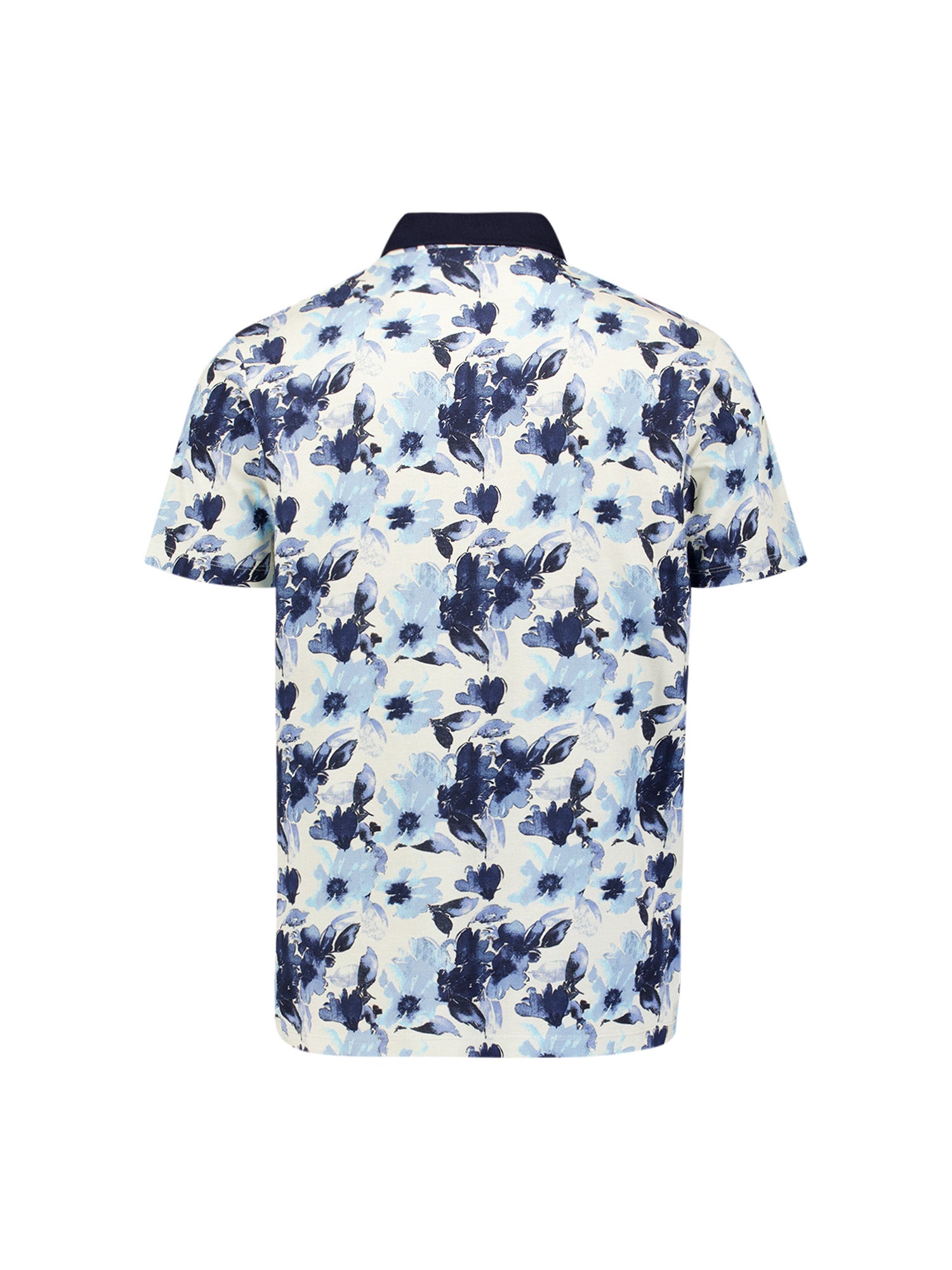 Poloshirt mit Allover-Print | Blue