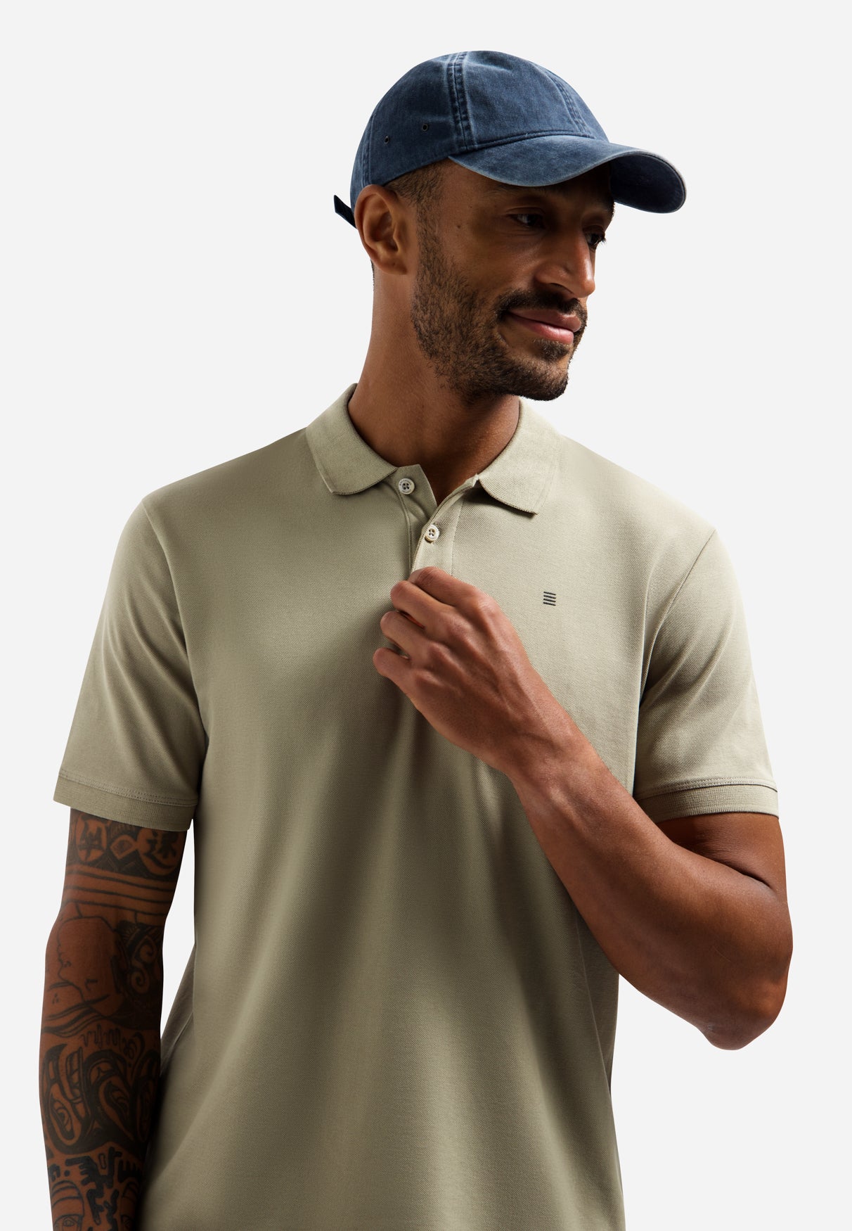 Basic-Poloshirt | Taupe