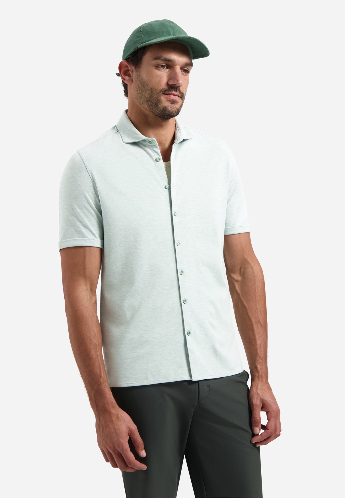 Poloshirt mit Knöpfen | Seagreen