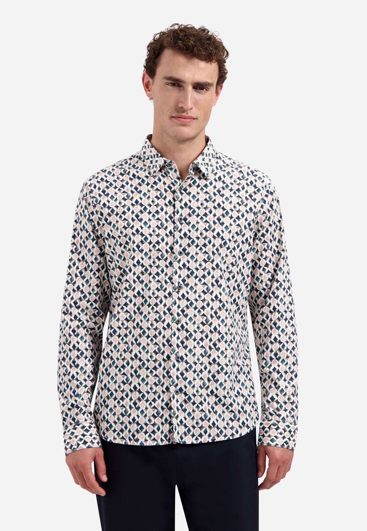 All-over print shirt | Light Mauve