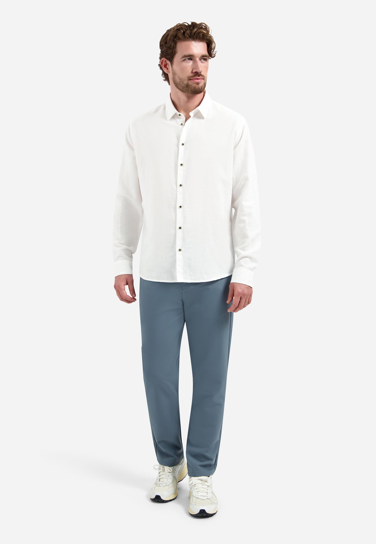 Hemd aus Leinenmischung | White