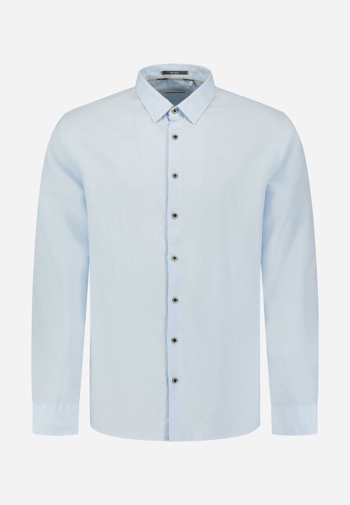 Linen blend shirt | Sky
