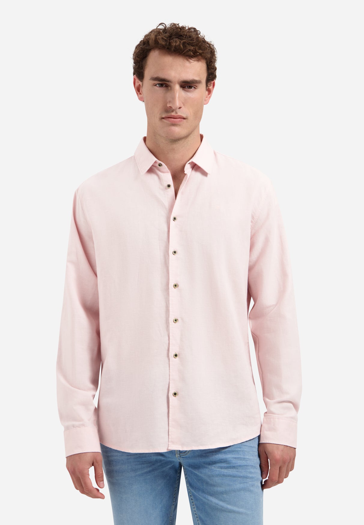 Hemd aus Leinenmischung | Soft Pink