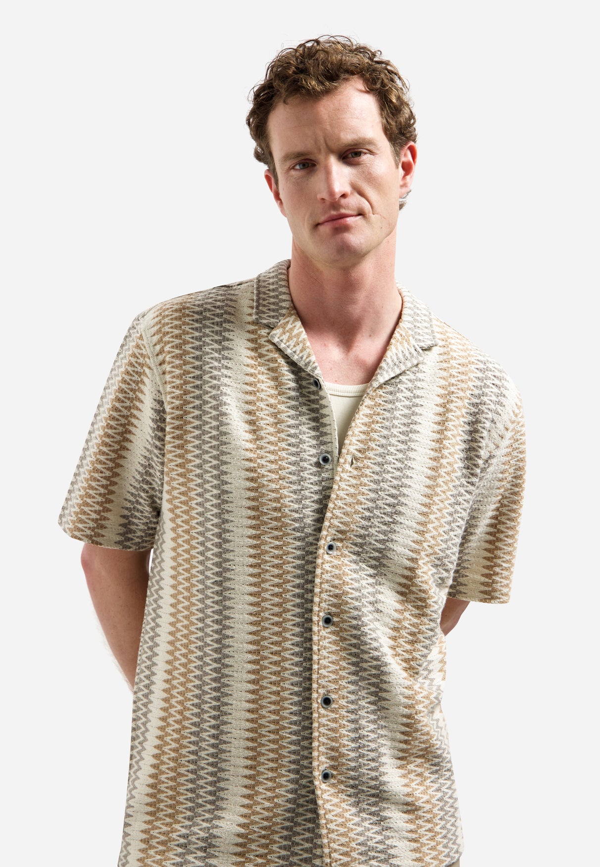 Jacquard-Shirt mit kurzen Ärmeln | Kit