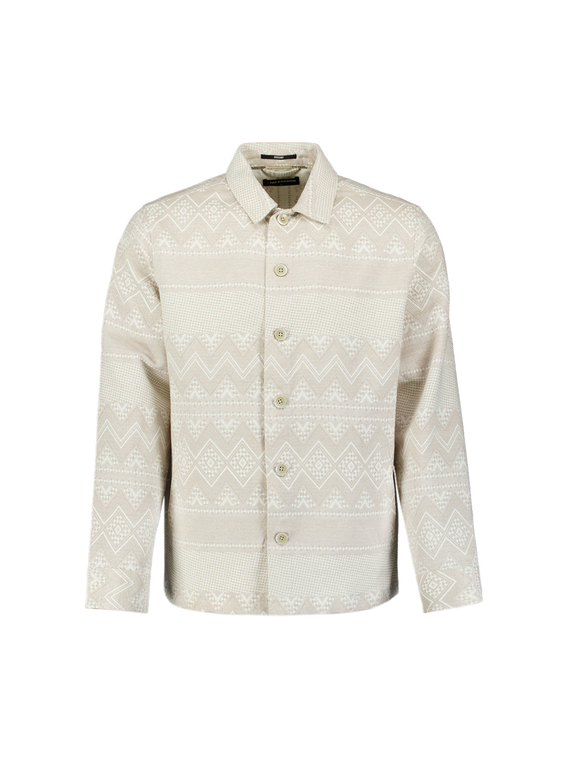 Jacquard overshirt | Taupe