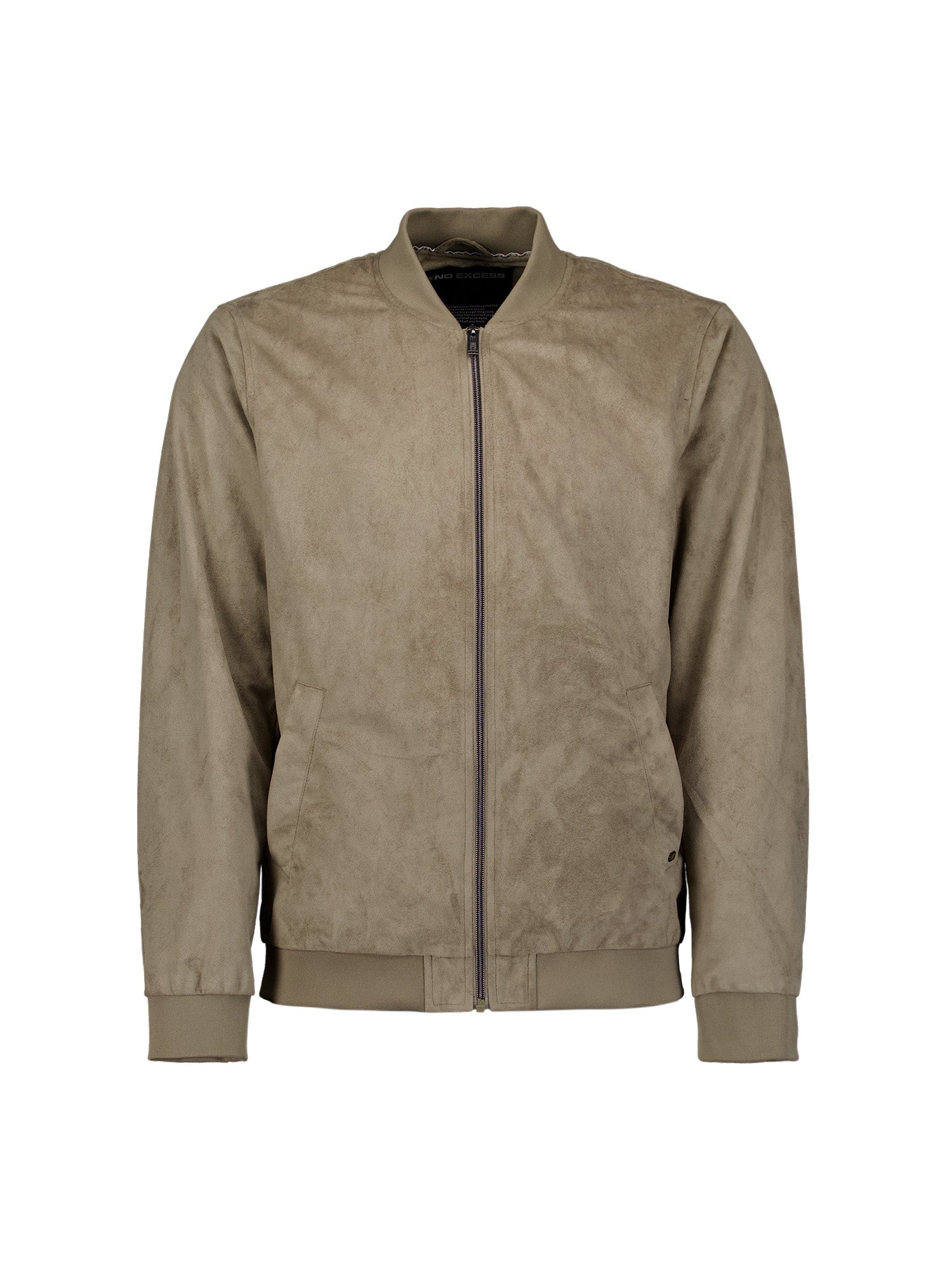 Suede-look bomber jacket | Light Moss