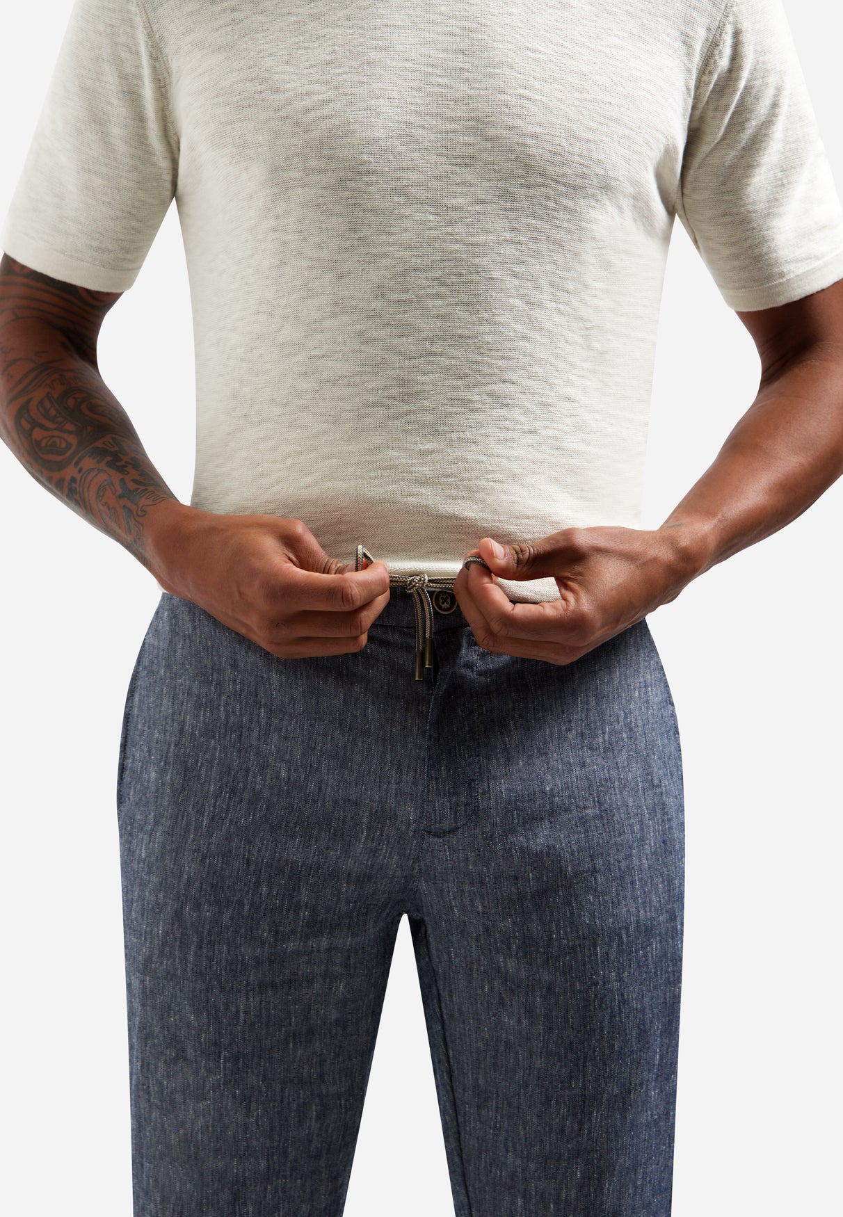 Linen-blend trousers | Night