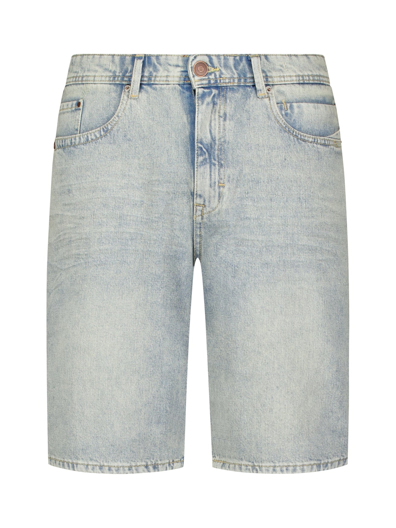 Relaxed denim shorts | Stone Used Denim