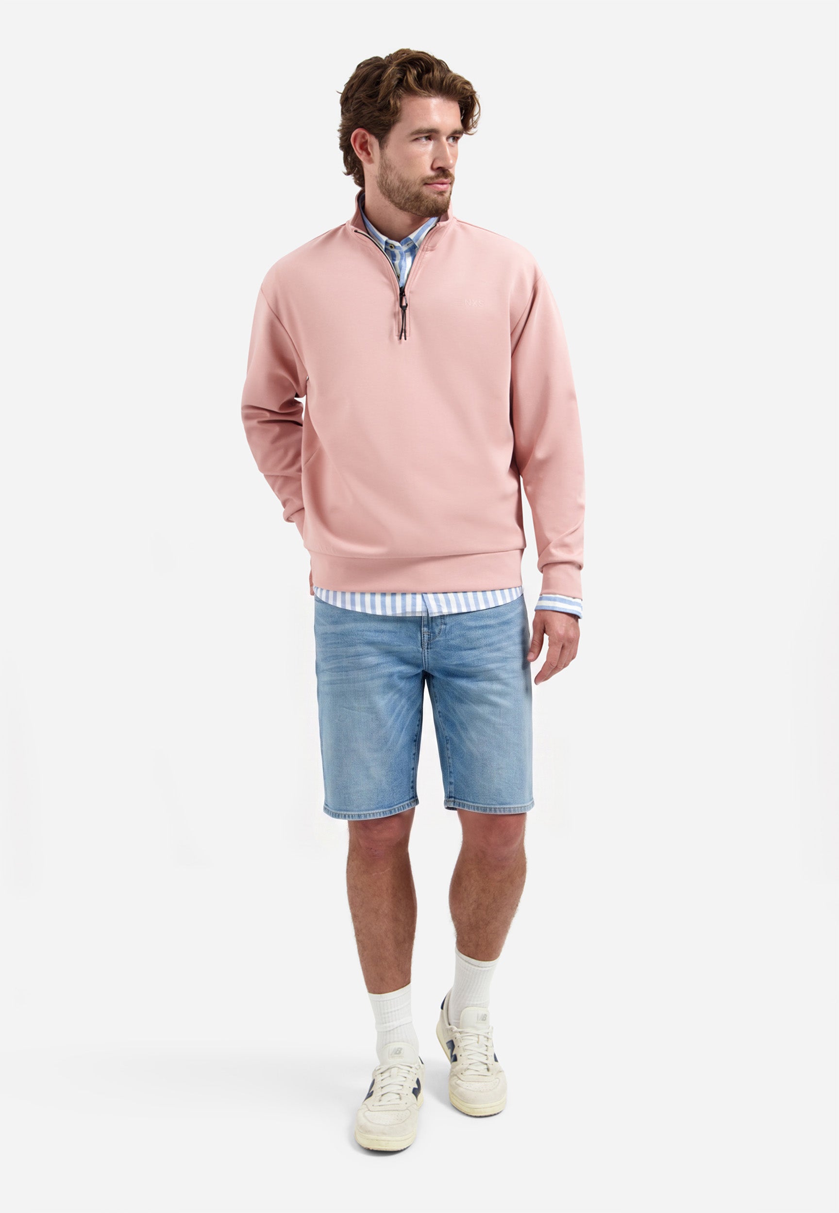 Relaxed denim shorts | Bleach Denim